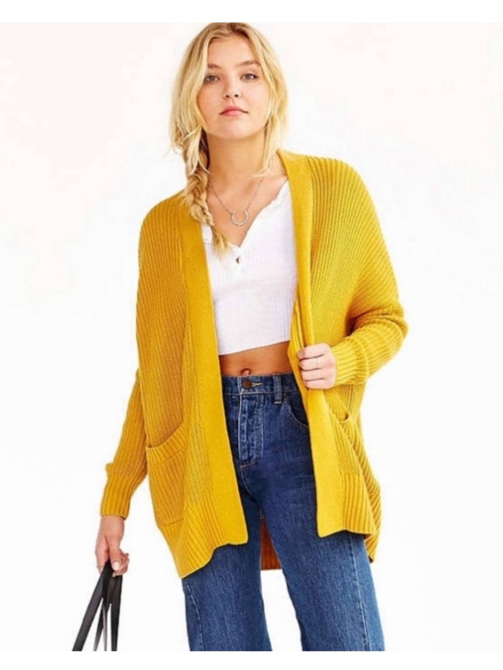 BDG Urban Outfitters Parker Oversized Open-Front  Knit Cardigan